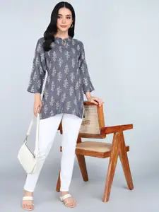 Tviksha Fashion Women Ethnic Motifs Printed Mandarin Collar Kurti