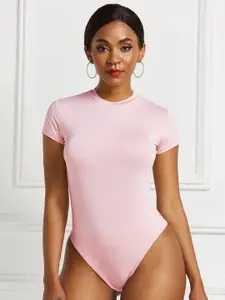 StyleCast Women Pink Solid Fitted Top