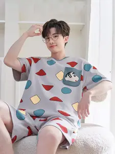 StyleCast Printed T-shirt With Short Co-Ords