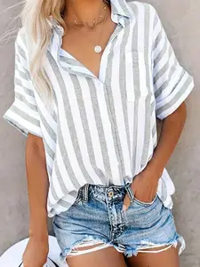 StyleCast Women Opaque Striped Casual Shirt