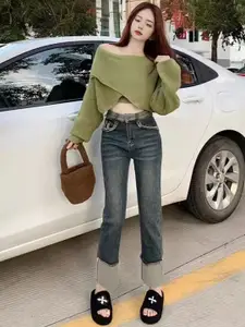 StyleCast Women Slim Fit High-Rise Cotton Jeans