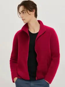 StyleCast x Revolte Men Mock Collar Solid Casual Windcheater Jacket