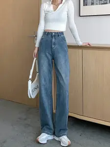 StyleCast x Revolte Women Blue Flared Light Fade Jeans