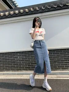 StyleCast x Revolte Flared Midi Skirt