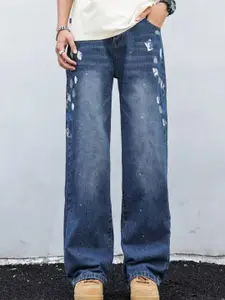 StyleCast x Revolte Men Straight Fit Mid-Rise Light Fade Jeans