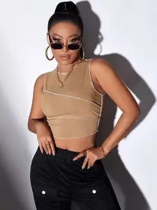 StyleCast Women Round Neck Crop Top