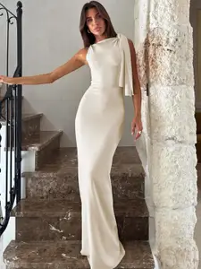 StyleCast Women Round Neck Bodycon Maxi Dress