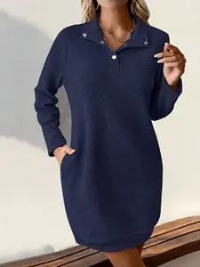 StyleCast x Revolte Shirt Collar Shirt Mini Dress