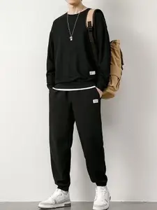 StyleCast x Revolte Black Round Neck Tracksuit