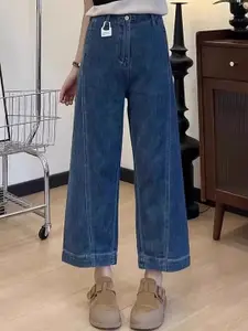 StyleCast x Revolte Women Flared Mid-Rise Light Fade Jeans