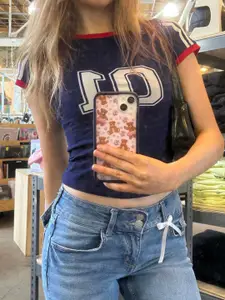 StyleCast Women Typography Printed Round Neck Top