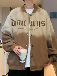 StyleCast x Revolte Men Tie and Dye Colourblocked Outdoor Tailored Jacket