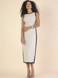 PowerSutra Women Boat Neck Sleeveless Maxi Dress