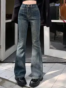 StyleCast Women Bootcut High-Rise Medium Fade Jeans