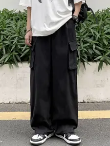 StyleCast x Revolte Men Loose Fit Easy Wash Cargo Wide Leg Trousers