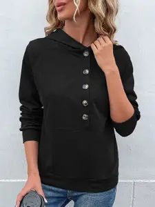 StyleCast Black Hooded Pullover