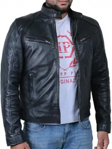 StyleCast x Revolte Men Insulator Rapid-Dry Leather Jacket