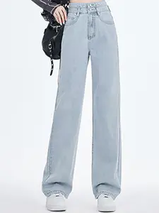 StyleCast x Revolte Women Straight Fit High Rise Jeans