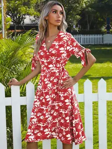 StyleCast Women Floral Print A-Line Dress
