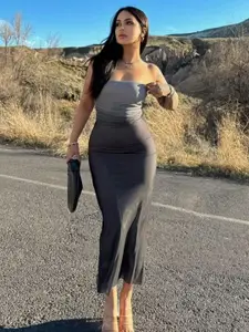 StyleCast Women Off-Shoulder Bodycon Maxi Dress