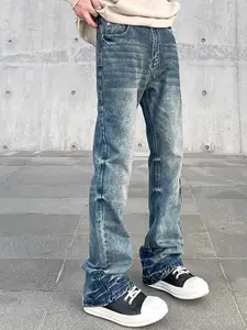 StyleCast x Revolte Men Mid-Rise Clean Look Light Fade Jeans