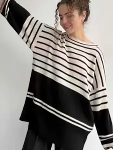 StyleCast Women Striped Pullover Sweater