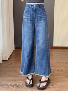 StyleCast Women Wide Leg Mid-Rise Jeans