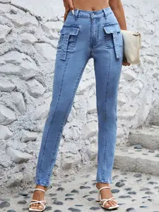 StyleCast x Revolte Women Skinny Fit Light Fade Jeans