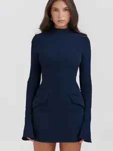 StyleCast Women High Neck Bodycon Mini Dress