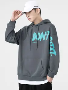 StyleCast x Revolte Men Printed Hooded Pullover Sweatshirt