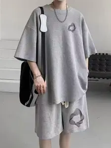 StyleCast Round Neck Short Sleeves T-Shirt With Shorts