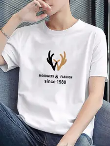 StyleCast Men Cotton Typography Striped Pockets T-shirt