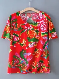 StyleCast Men Floral Printed Round Neck T-shirt