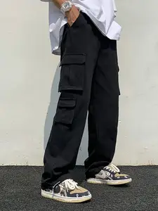 StyleCast x Revolte Men Solid Regular Fit Cargos Trousers