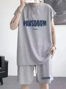 StyleCast Printed Round Neck T-Shirt & Shorts