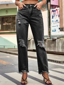 StyleCast Women Regular Fit Mildly Distressed Stretchable Jeans