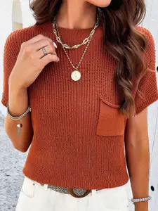 StyleCast Women Self Design Round Neck Top