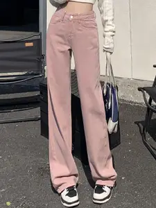 StyleCast Women Straight Fit High-Rise Denim Jeans