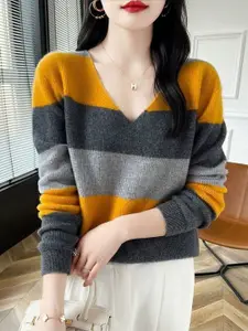 StyleCast Women Striped Pullover Sweater