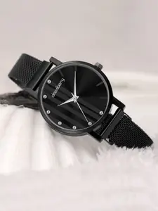 DressBerry Women Dial & Bracelet Style Straps Analogue Watch HOBDB-293-BK