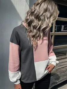 StyleCast Women Black & Pink Colourblocked Sweatshirt