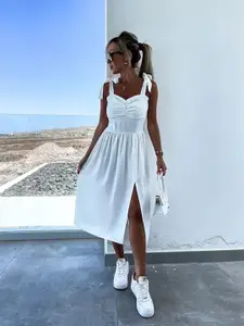 StyleCast x Revolte Fit & Flare Midi Dress