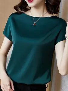 StyleCast Boat Neck Short Sleeves Regular Top