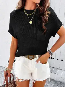 StyleCast Women Self Design Round Neck Top