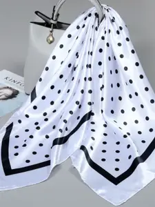 QUECY Women Printed Silk Scarf