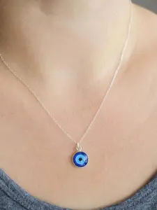 shobhram Rhodium-Plated Pendant With Chain