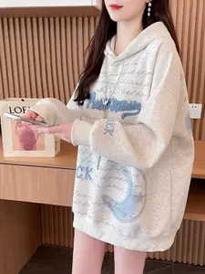 StyleCast x Revolte Women Printed Cotton Hood Long Sleeves Sweatshirt