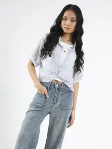 Sera Adults-Women Geometric Printed Korean Oversized Top