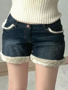 StyleCast Women Slim Fit High-Rise Denim Shorts