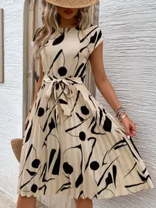 StyleCast Printed A-Line Dress